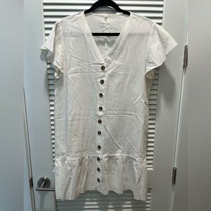 White Button-Down Dress